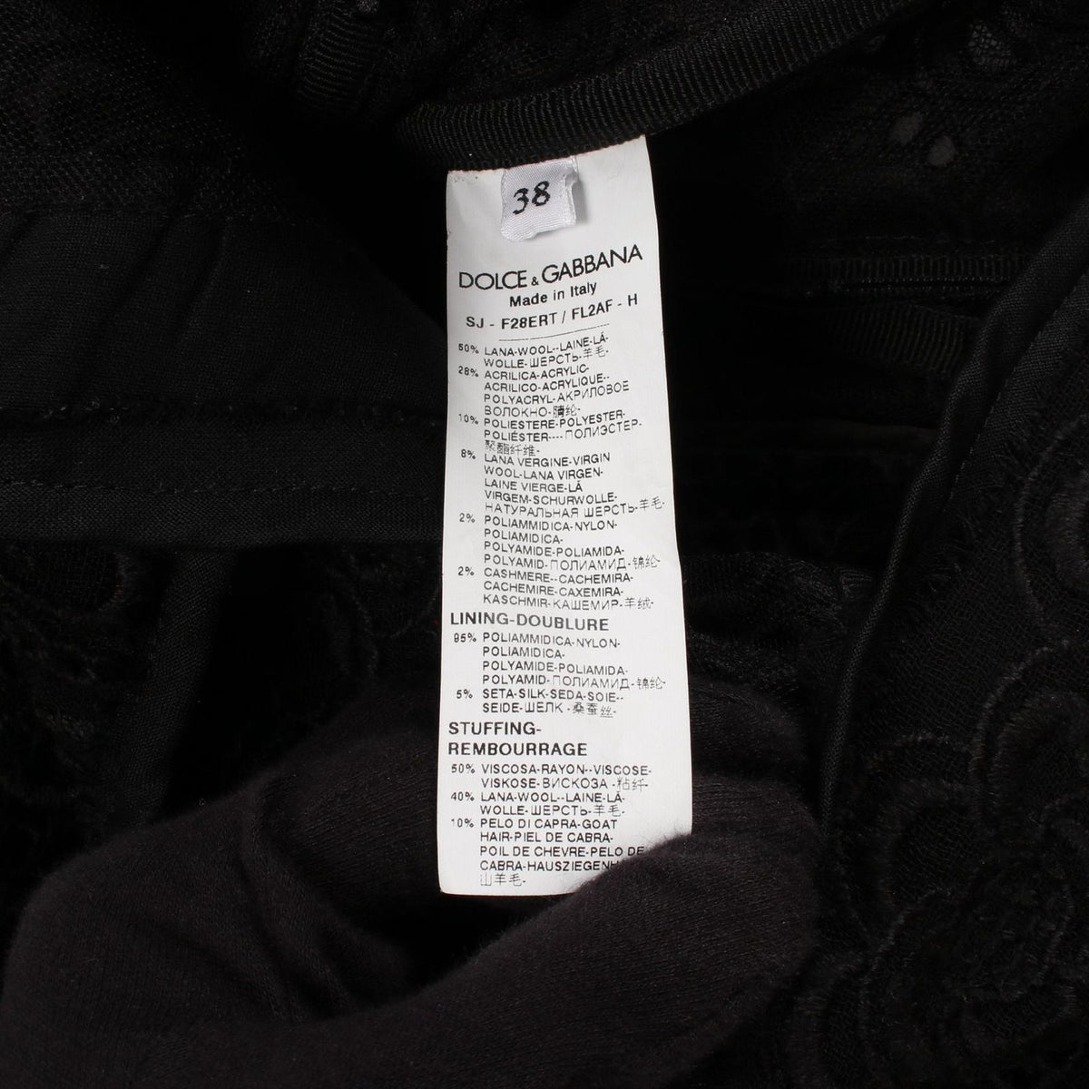 Dolce & Gabbana Total Lace Black Wool Jacket — view 5