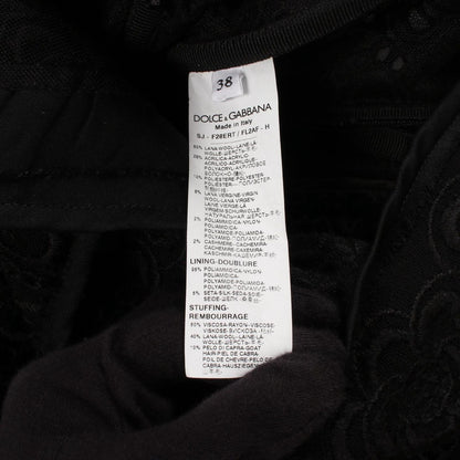 Dolce & Gabbana Total Lace Black Wool Jacket — view 5