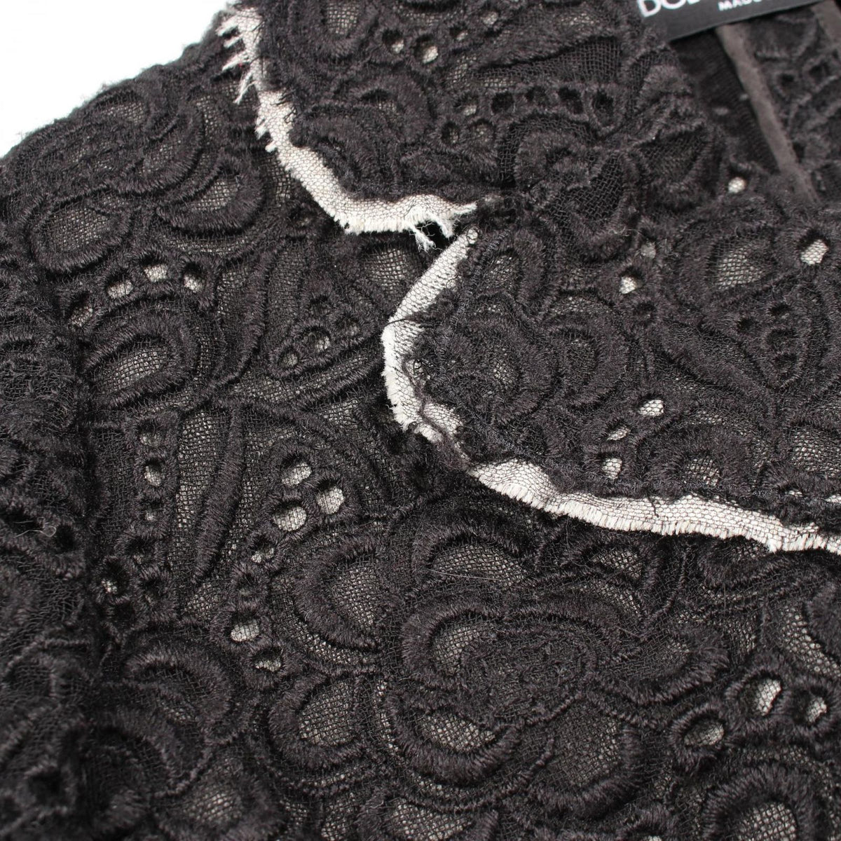Dolce & Gabbana Total Lace Black Wool Jacket — view 6