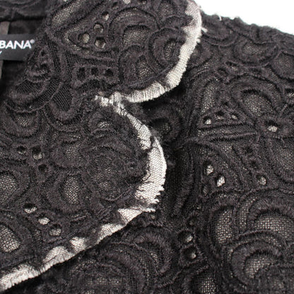 Dolce & Gabbana Total Lace Black Wool Jacket — view 7