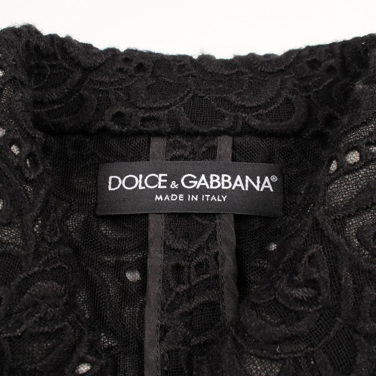 Dolce & Gabbana Total Lace Black Wool Jacket — view 3