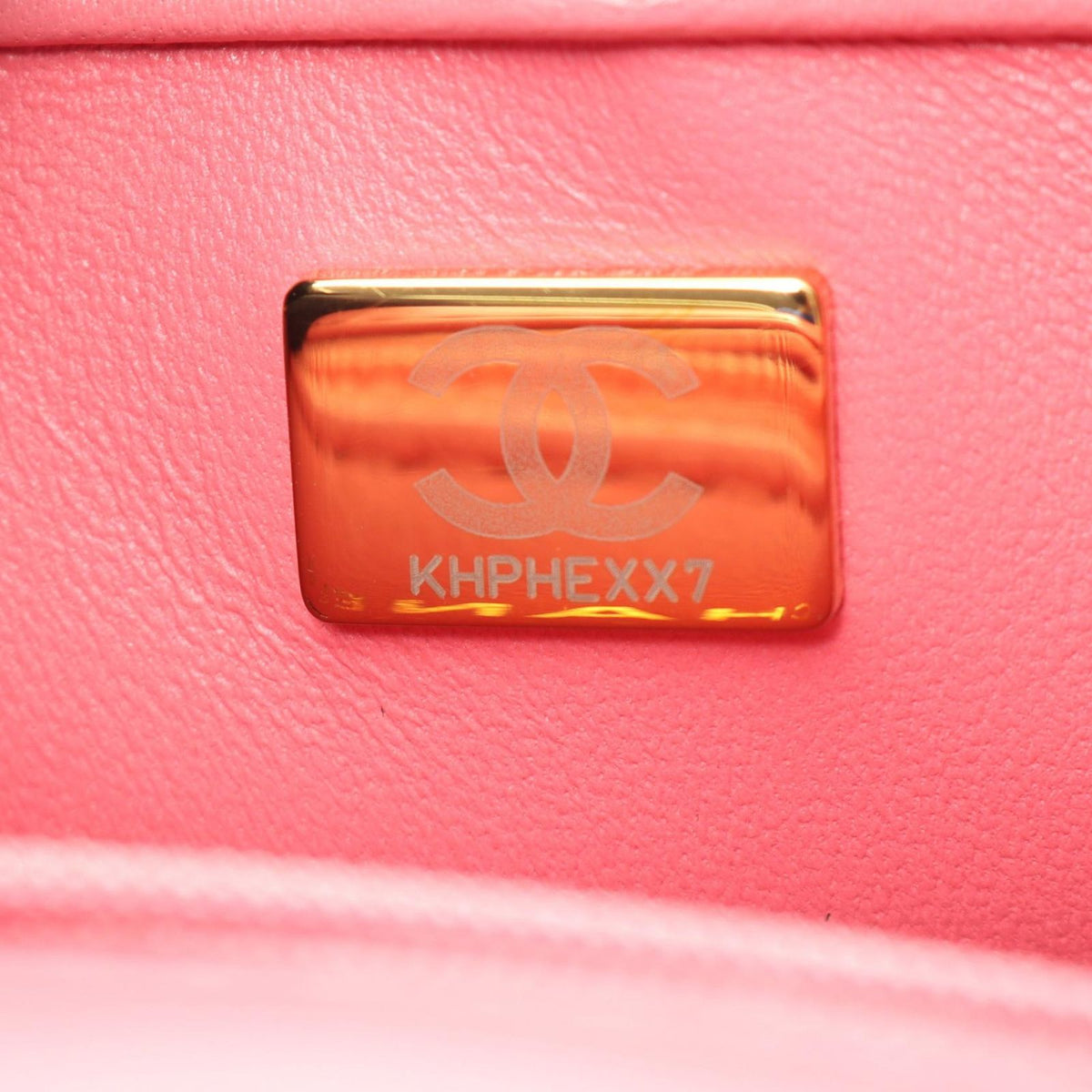 Chanel Shoulder Bag Quilted Small Top Handle 2-Way Pink Lambskin Mini Chain — view 5