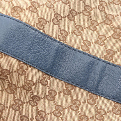 Gucci Tote Bag Bamboo GG Canvas Beige Blue — view 8
