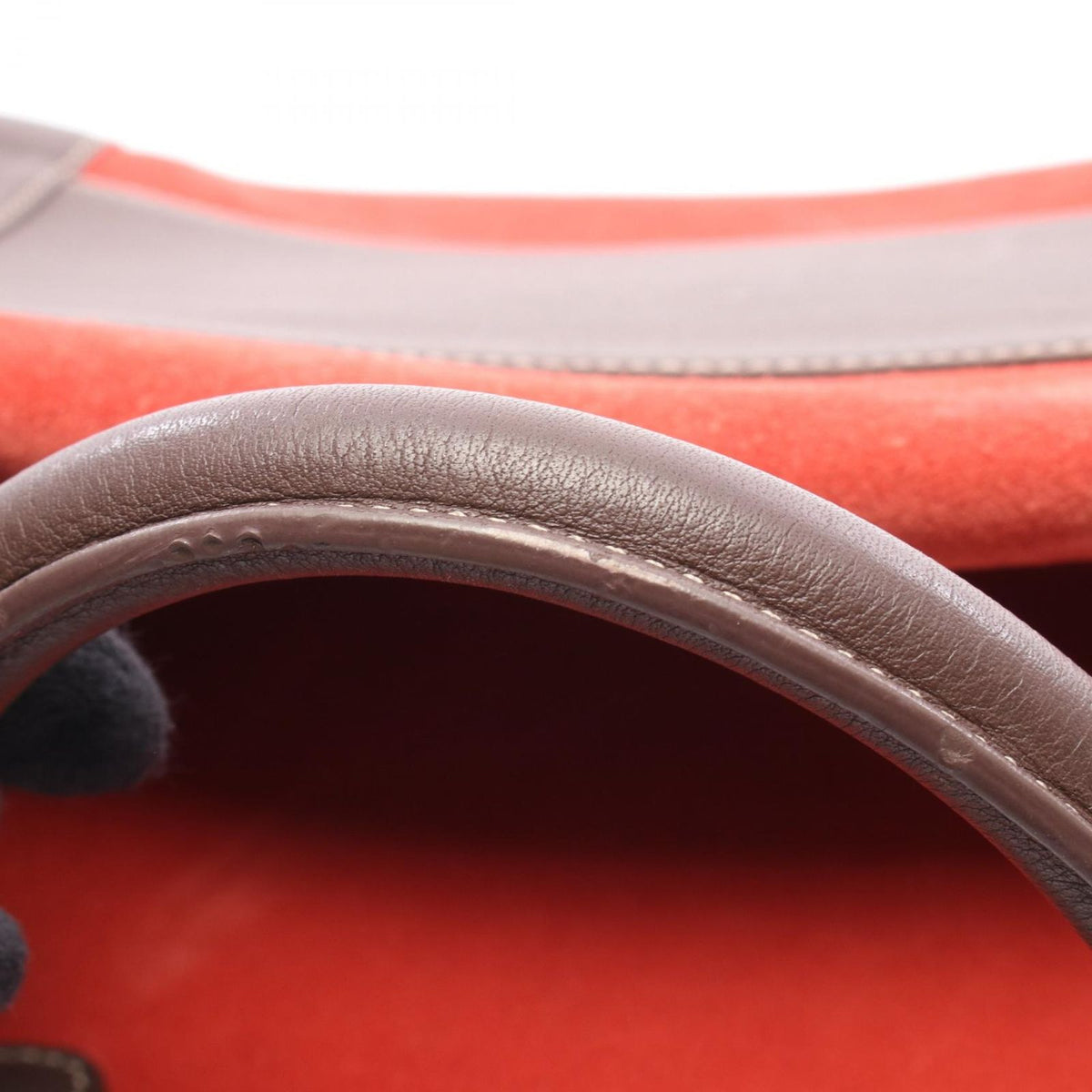 Loewe Handbag Amazona 32 Red Brown Suede Leather Hand Bag — view 8