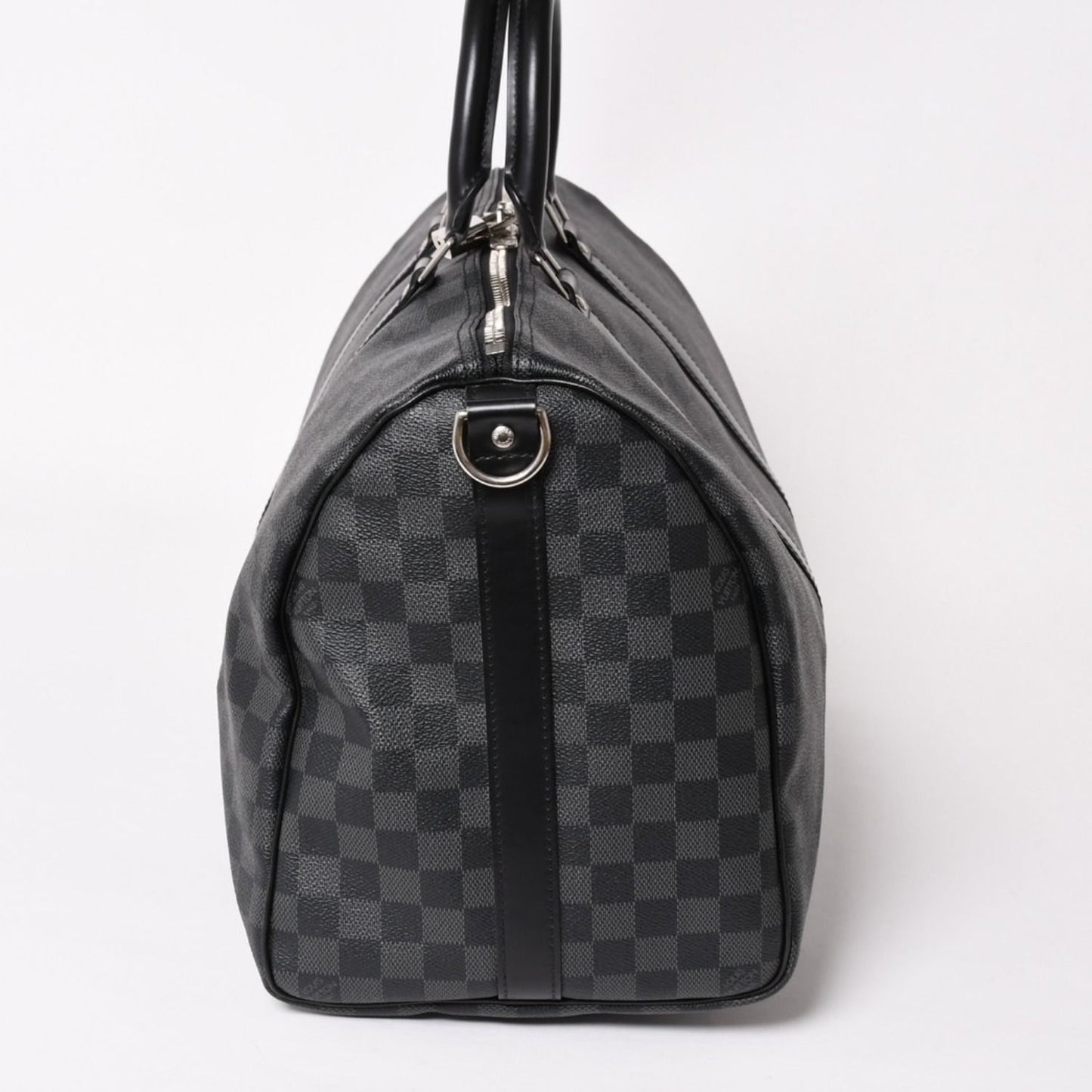 Louis Vuitton Boston Keepall Bandouliere 45 Damier Graphite Black Silver — view 5