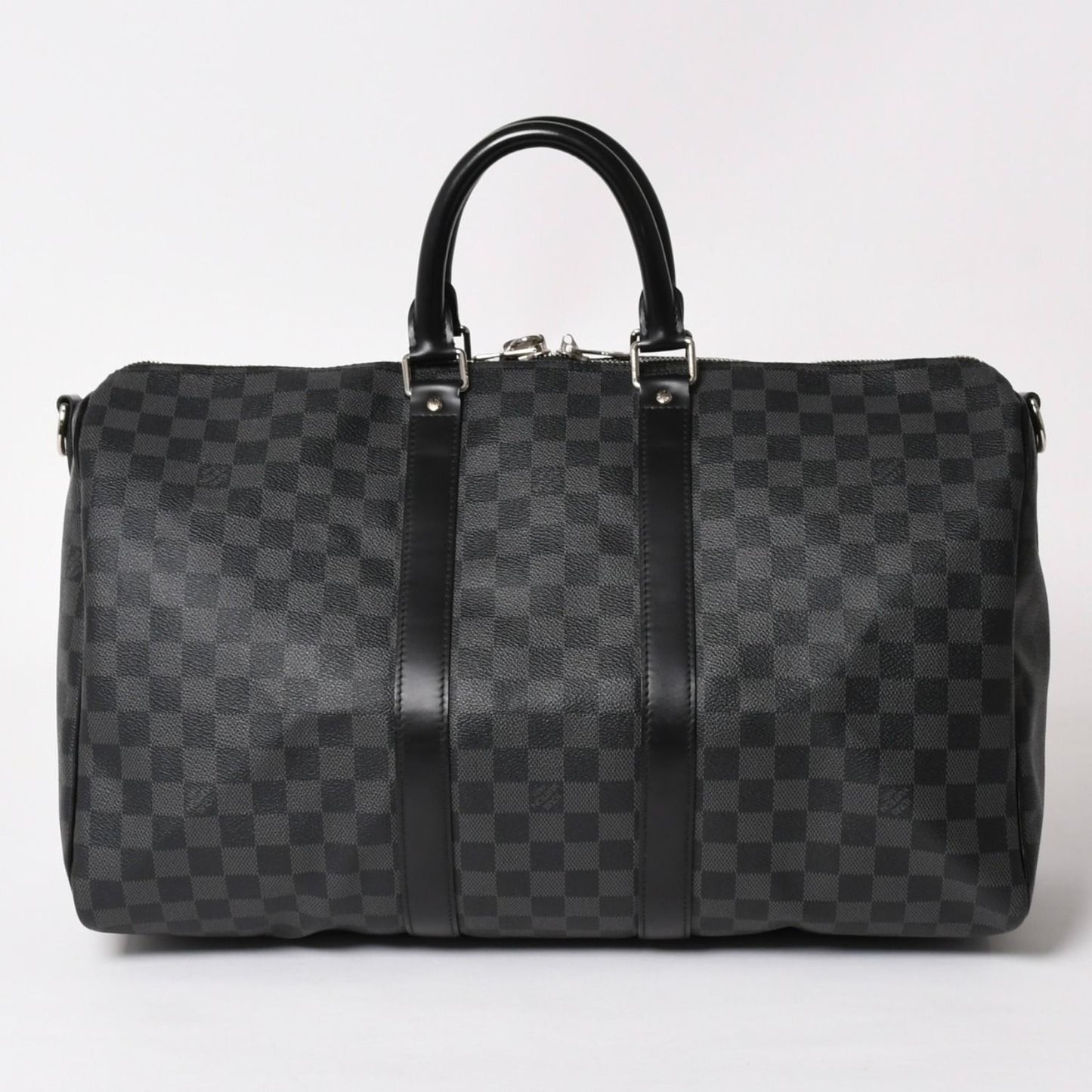 Louis Vuitton Boston Keepall Bandouliere 45 Damier Graphite Black Silver — view 3