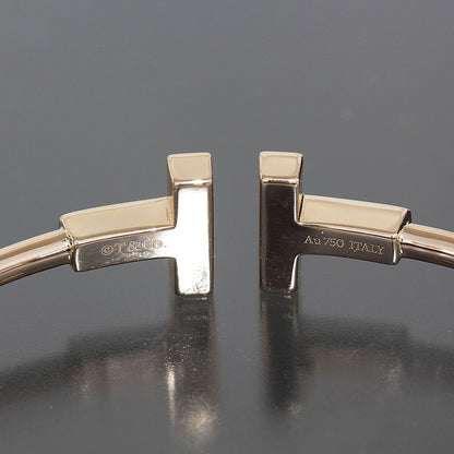 Tiffany & Co T Wire Shell Diamond Bangle Small Bracelet — view 3