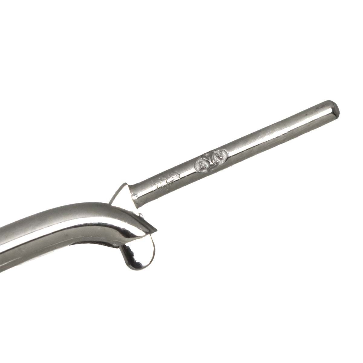 Louis Vuitton Tag Hoop Single Earring 18K White Gold 750 Only One — view 7