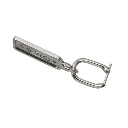 Louis Vuitton Tag Hoop Single Earring 18K White Gold 750 Only One — view 4