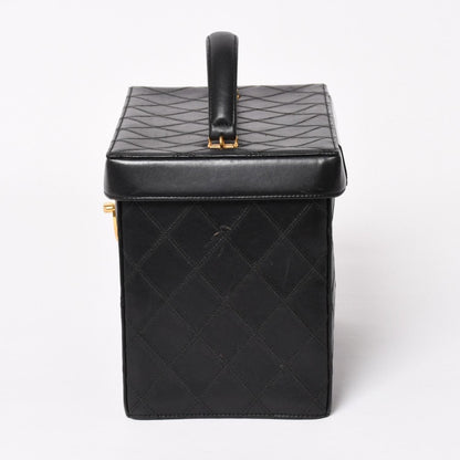 Chanel Bicolor Vanity Bag Handbag CC Logo Lambskin Black Gold — view 5