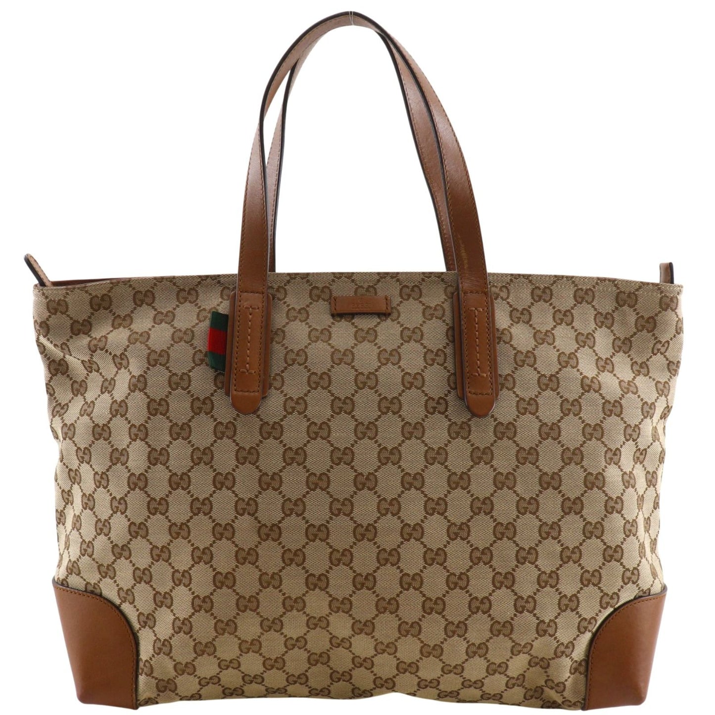Gucci Sherry Line GG Canvas Brown Tote Bag
