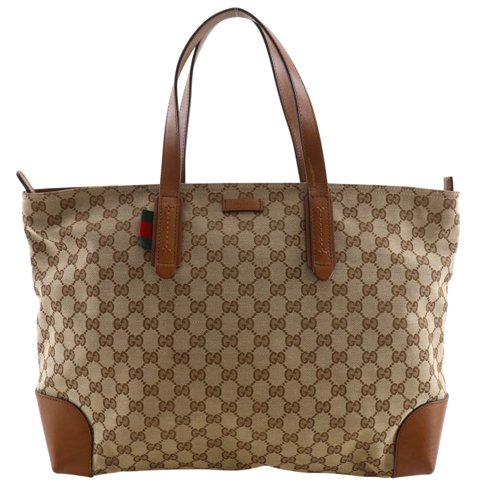 Gucci Sherry Line GG Canvas Brown Tote Bag
