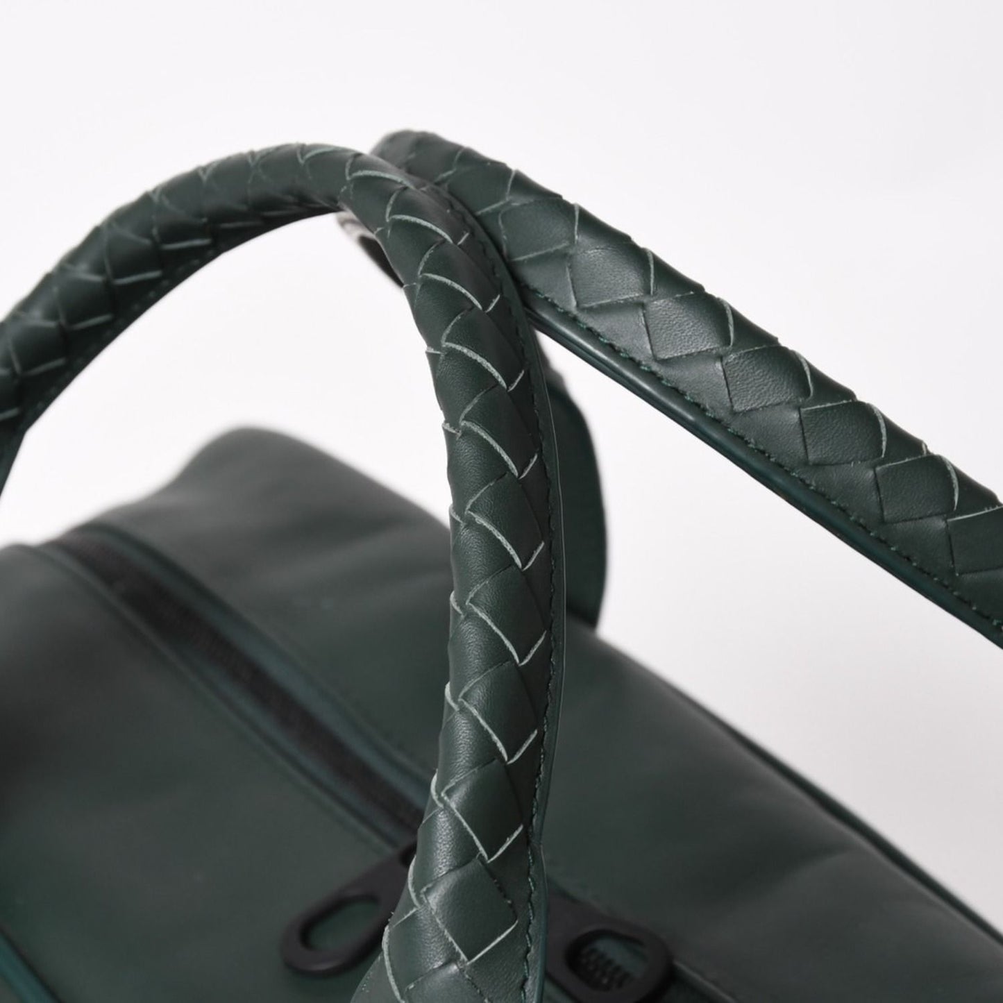 Bottega Veneta Leather Handbag Bag Intrecciato Dark Green — view 5