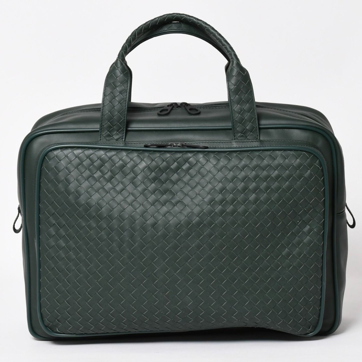 Bottega Veneta Leather Handbag Bag Intrecciato Dark Green