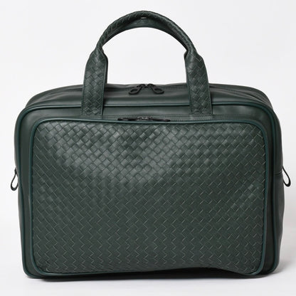Bottega Veneta Leather Handbag Bag Intrecciato Dark Green