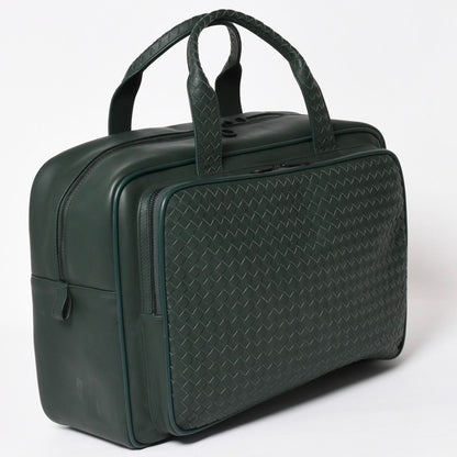 Bottega Veneta Leather Handbag Bag Intrecciato Dark Green — view 3