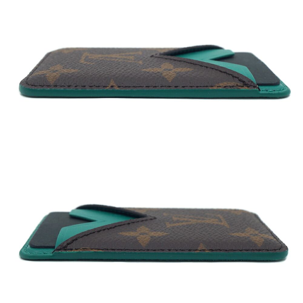 Louis Vuitton Card Holder Magnet Green Monogram Brown Case — view 4