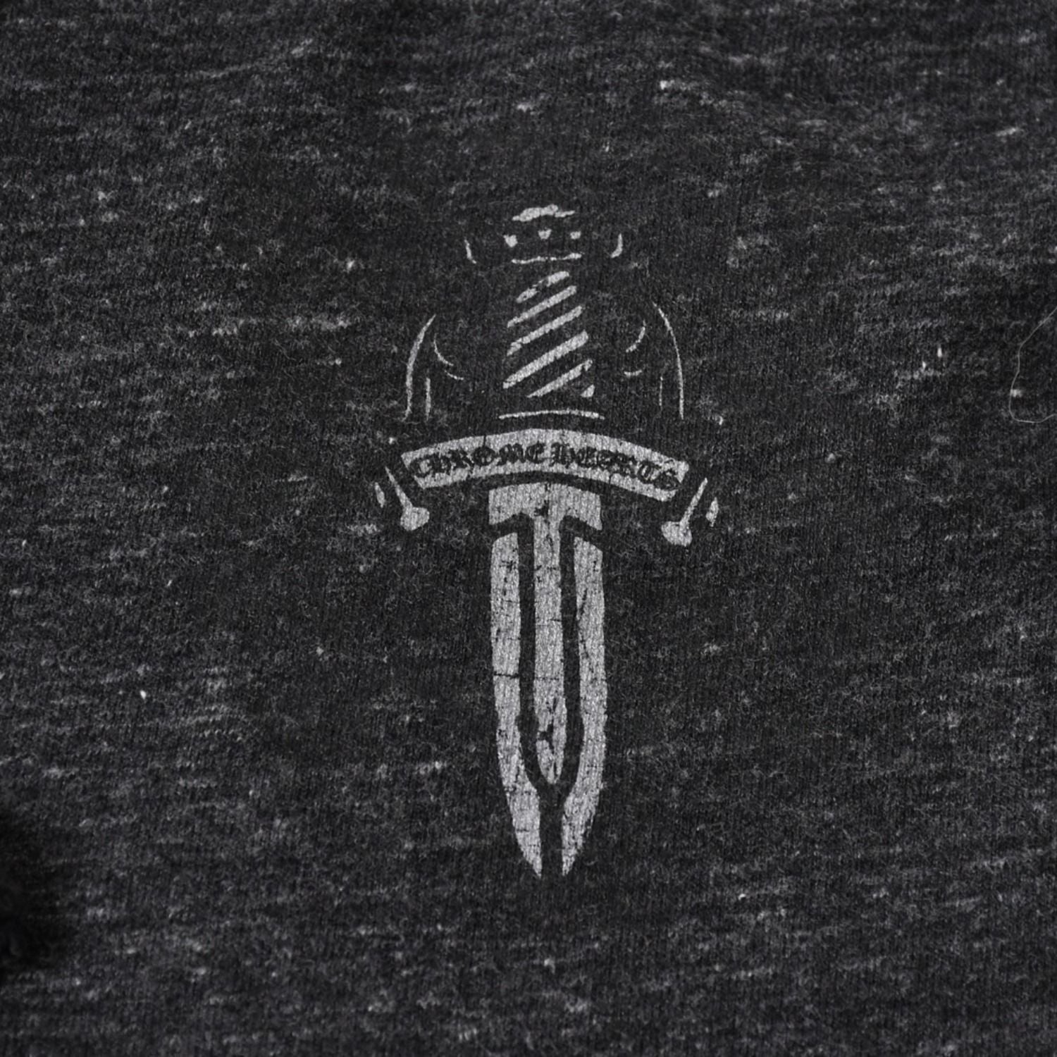 Chrome Hearts Dagger Print Sweatpants CH Logo Scroll Label Dark Gray Jogger — view 6