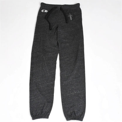 Chrome Hearts Dagger Print Sweatpants CH Logo Scroll Label Dark Gray Jogger