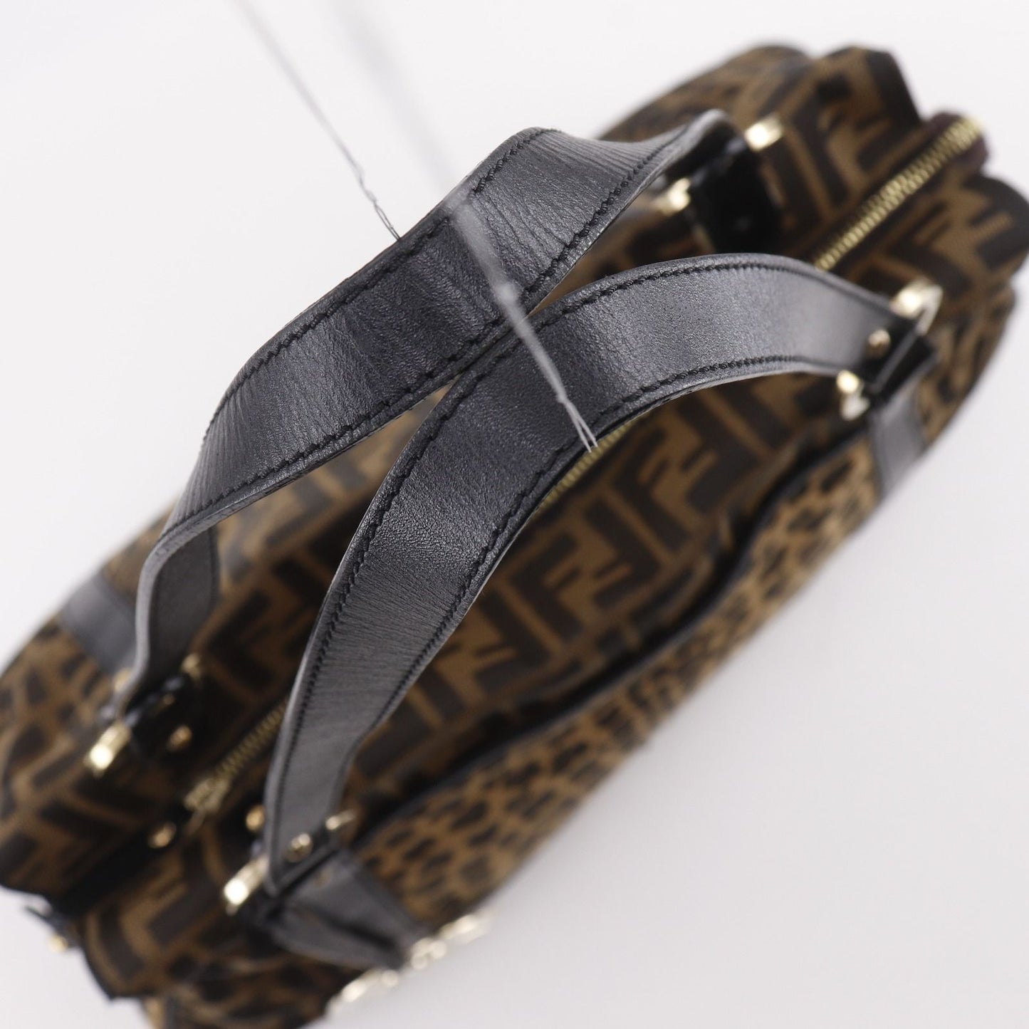 Fendi Zucca Leopard Nylon Canvas Brown Tote Bag — view 5