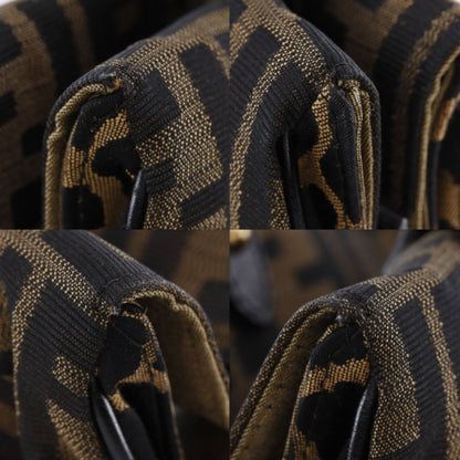 Fendi Zucca Leopard Nylon Canvas Brown Tote Bag — view 7