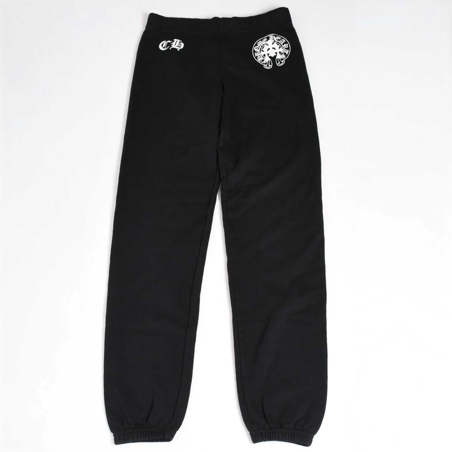 Chrome Hearts Horseshoe Logo Sweatpants CH Cemetery Cross Black Jogger Pants XS