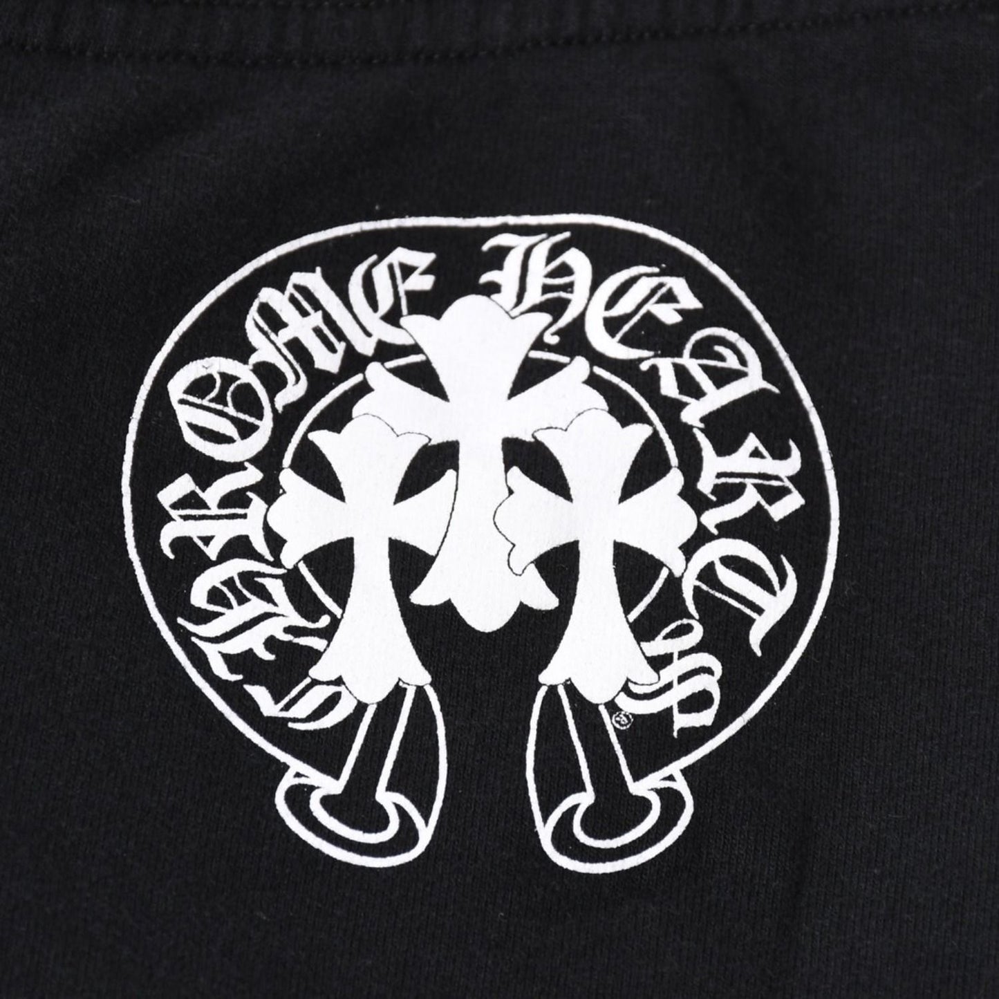 Chrome Hearts Horseshoe Logo Sweatpants CH Cemetery Cross Black Jogger Pants XS — view 5