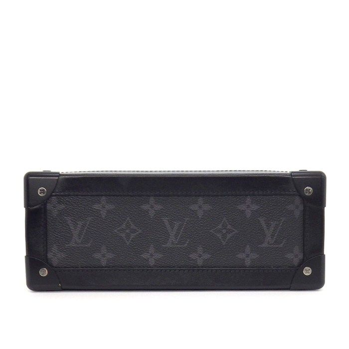 Louis Vuitton Shoulder Bag Soft Trunk Black Gray Monogram Eclipse Leather — view 4