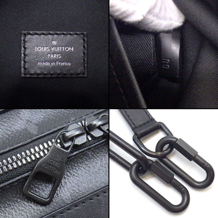 Louis Vuitton Shoulder Bag Soft Trunk Black Gray Monogram Eclipse Leather — view 6