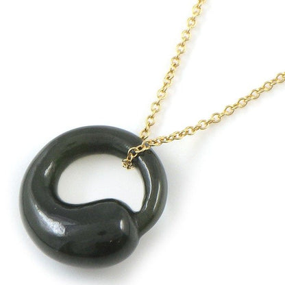 Tiffany & Co Necklace Eternal Circle Nephrite 18K Yellow Gold — view 2