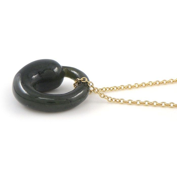 Tiffany & Co Necklace Eternal Circle Nephrite 18K Yellow Gold — view 3