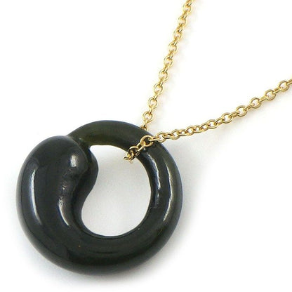 Tiffany & Co Necklace Eternal Circle Nephrite 18K Yellow Gold