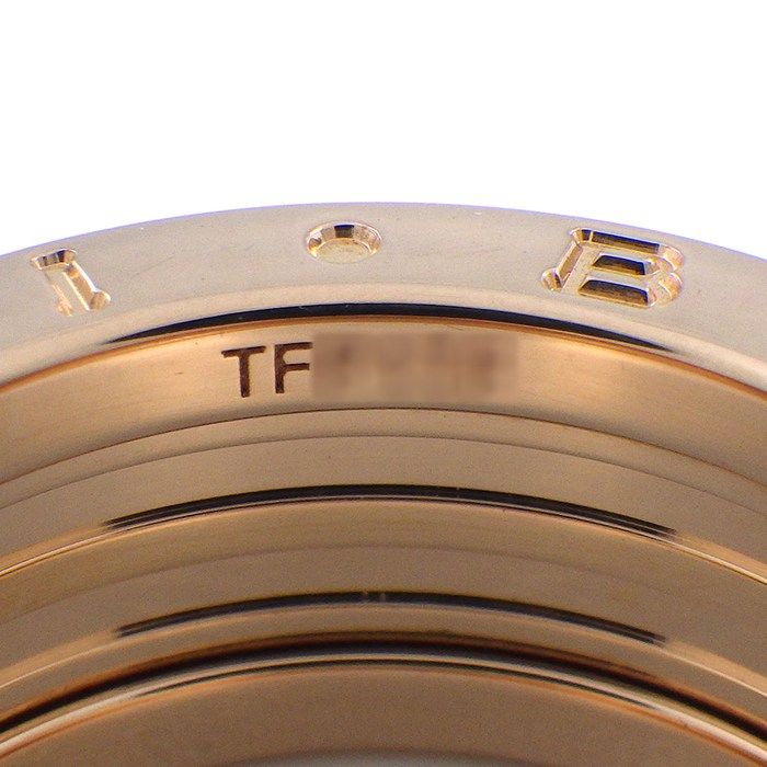 Bvlgari Ring B.Zero1 Lock Band 18K Pink Gold Black Ceramic — view 3