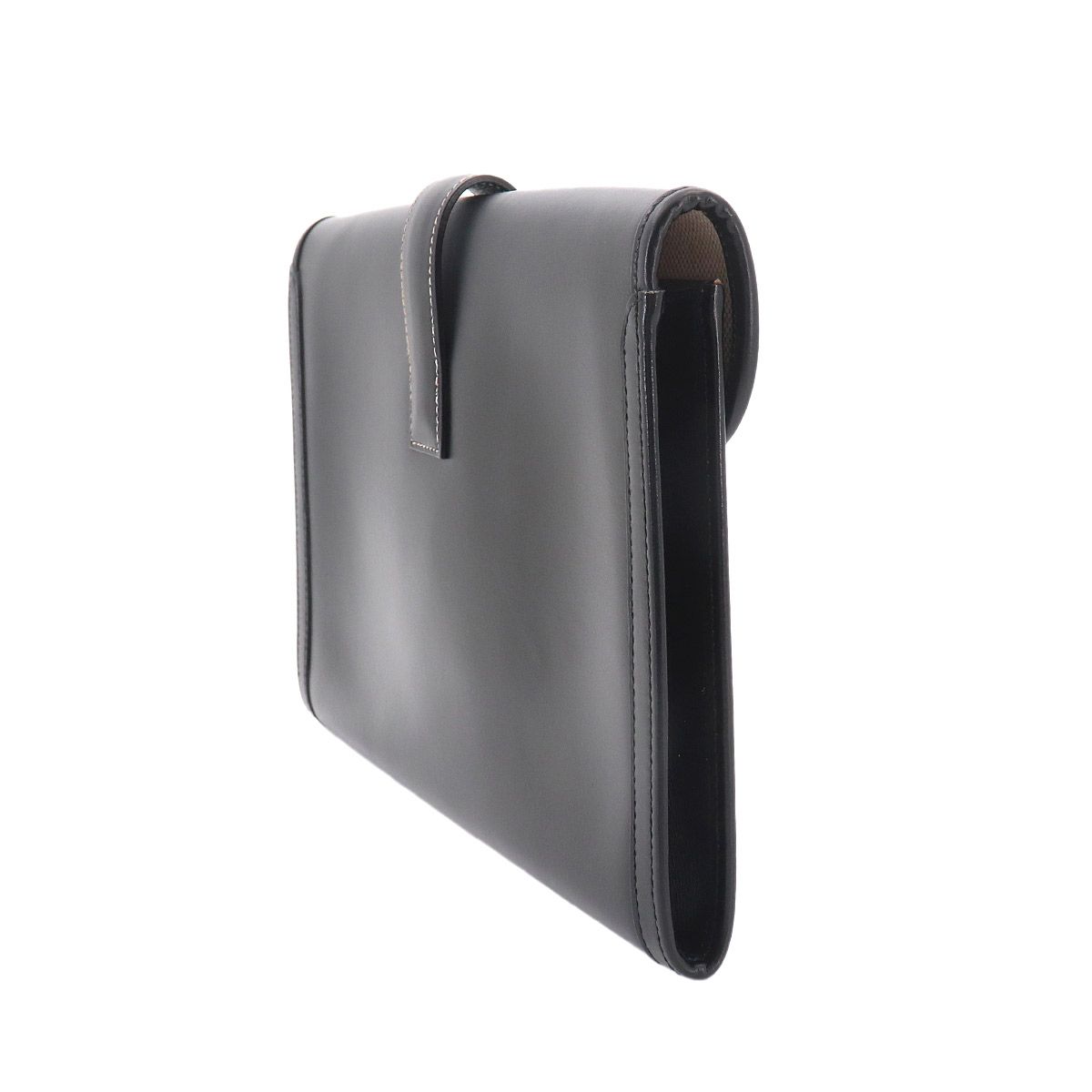 Hermes Jige PM Clutch Box Calf Black — view 3