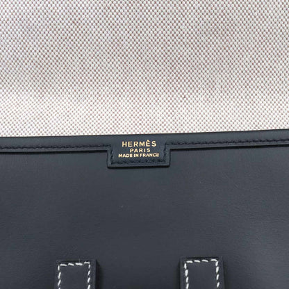 Hermes Jige PM Clutch Box Calf Black — view 8
