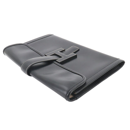 Hermes Jige PM Clutch Box Calf Black — view 5