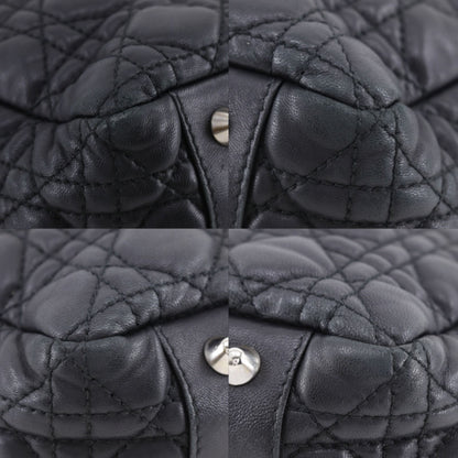 Dior Lady Dior Cannage Chain Tote Bag Lambskin Black — view 4