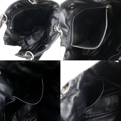 Dior Lady Dior Cannage Chain Tote Bag Lambskin Black — view 6