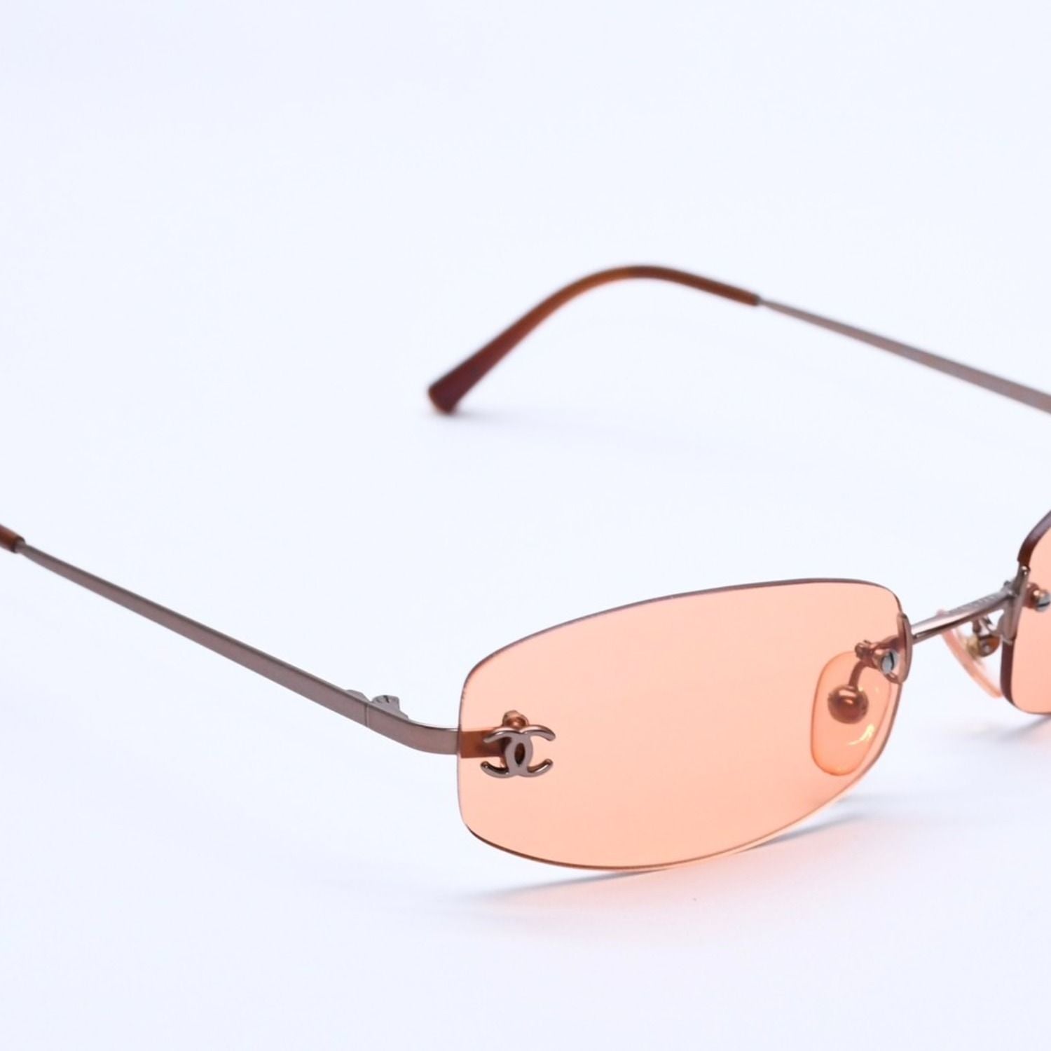 Chanel Rimless Sunglasses Eyewear 4002 CC Logo — view 3