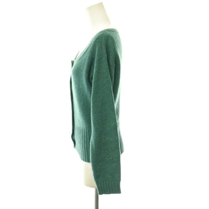 Prada Cashmere Knit Cardigan Long Sleeve Crew Neck 38 Blue Green NR — view 3