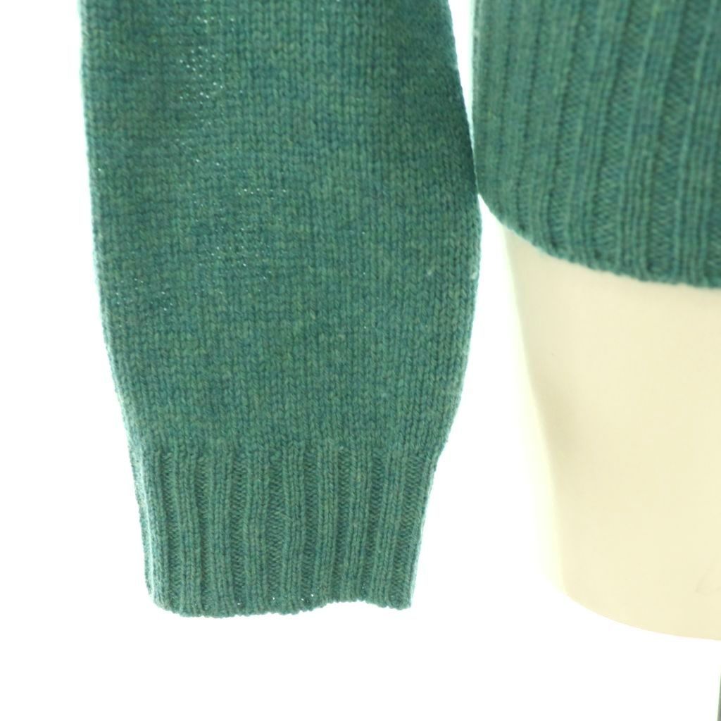 Prada Cashmere Knit Cardigan Long Sleeve Crew Neck 38 Blue Green NR — view 5