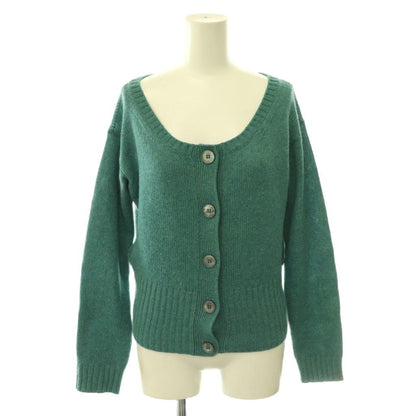 Prada Cashmere Knit Cardigan Long Sleeve Crew Neck 38 Blue Green NR
