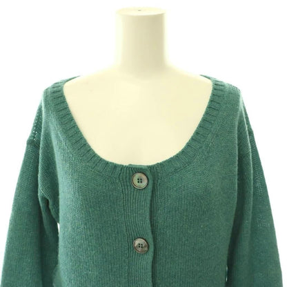 Prada Cashmere Knit Cardigan Long Sleeve Crew Neck 38 Blue Green NR — view 4