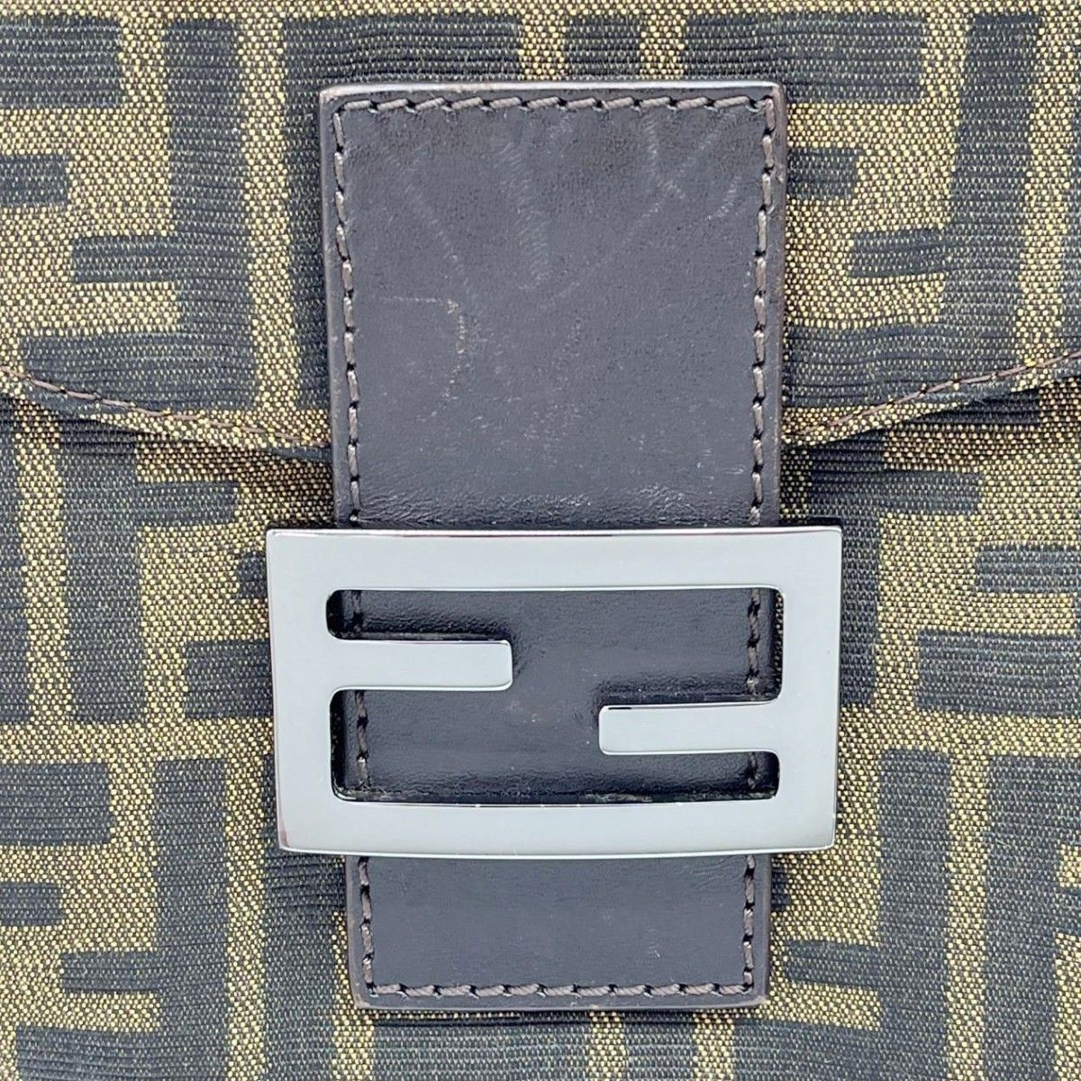 Fendi Shoulder Bag Zucca Pattern Canvas Leather Brown — view 3