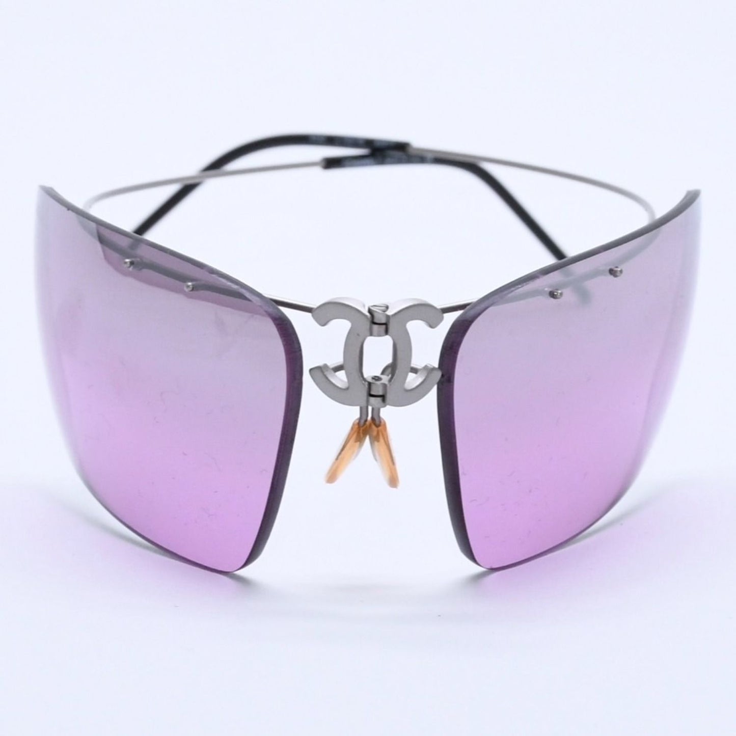 Chanel Folding Front CC Logo Sunglasses 62 17 Purple Lens Eyewear — view 2