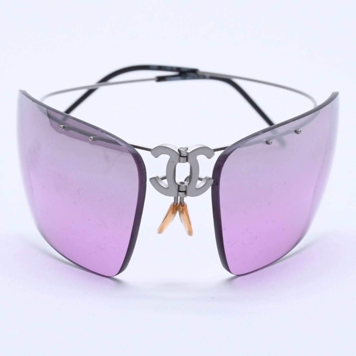 Chanel Folding Front CC Logo Sunglasses 62 17 Purple Lens Eyewear — view 2