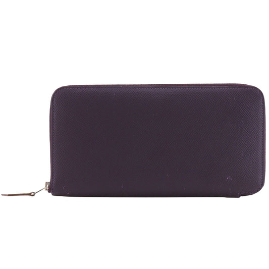 Hermes Azap Silk In Long Veau Purple Silver D Wallet