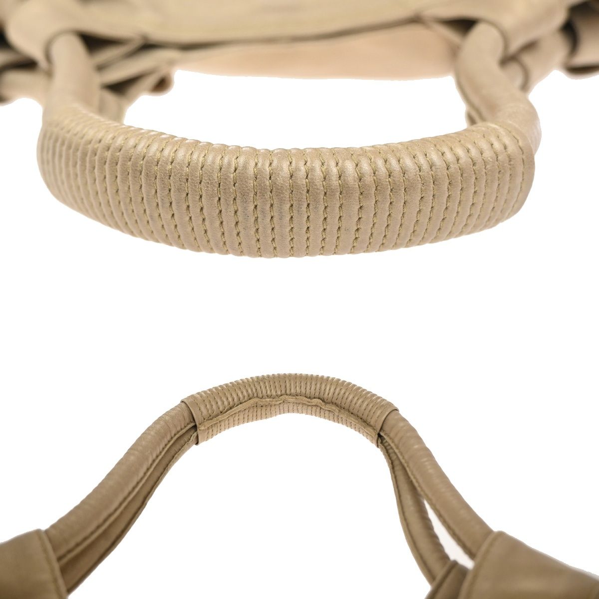 Loewe Nappa Aire Anagram Handbag Gold Leather — view 8