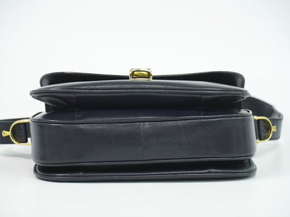 Celine Carriage Shoulder Bag Leather Navy — view 3