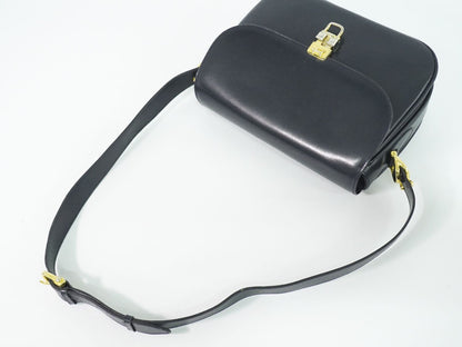 Celine Carriage Shoulder Bag Leather Navy — view 4